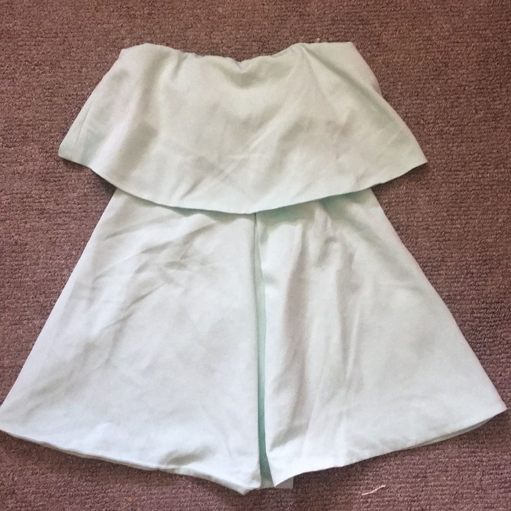 NW Mint Strapless Mini Dress